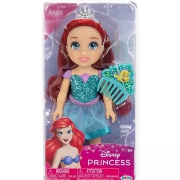 Disney Princess Petite Ariel Doll - Includes Flounder Hair Comb. NEW - Picture 2 of 6